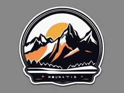 Mountain sticker, Majestic , sticker vector art, minimalist design