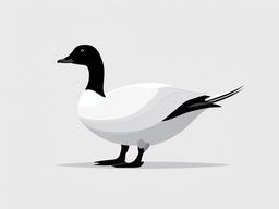 Goose cartoon  minimal, white background