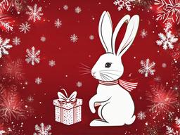 Christmas Bunny Wallpaper  