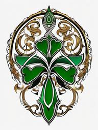 irish band tattoo designs  simple color tattoo,minimal,white background