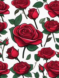 Rose Emoji Sticker - Romantic bloom, , sticker vector art, minimalist design
