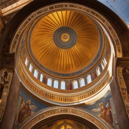 byzantine basilicas, adorned with intricate mosaics, shine beneath the greek sun in athens, greece. 