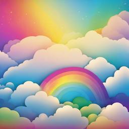 Rainbow Background Wallpaper - rainbow and clouds wallpaper  